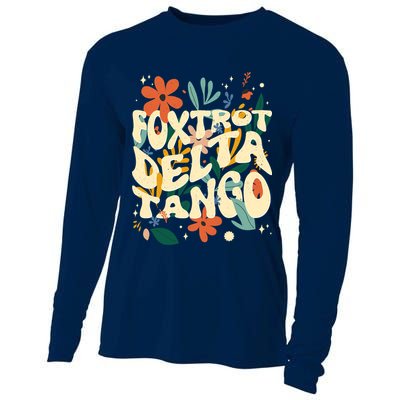 Retro VintageFlowers Vintage Foxtrot Delta Tango Cooling Performance Long Sleeve Crew