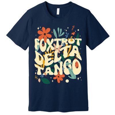 Retro VintageFlowers Vintage Foxtrot Delta Tango Premium T-Shirt