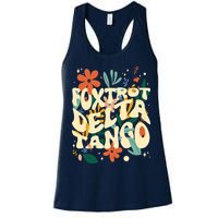 Retro VintageFlowers Vintage Foxtrot Delta Tango Womens Tank Top