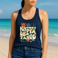 Retro VintageFlowers Vintage Foxtrot Delta Tango Womens Tank Top