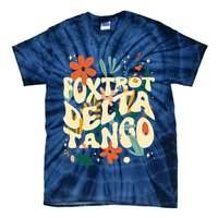 Retro VintageFlowers Vintage Foxtrot Delta Tango Tie-Dye T-Shirt