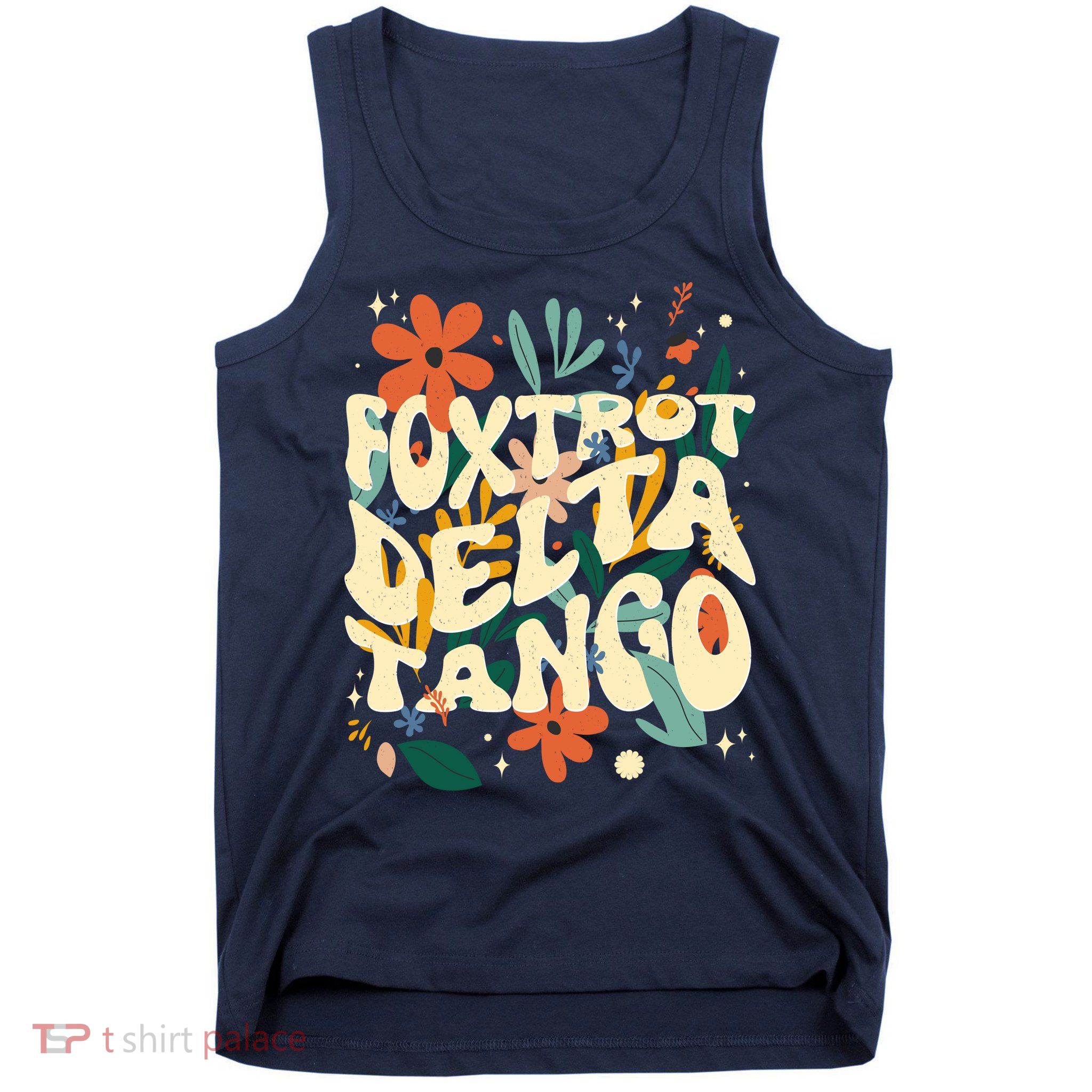 Retro VintageFlowers Vintage Foxtrot Delta Tango Tank Top