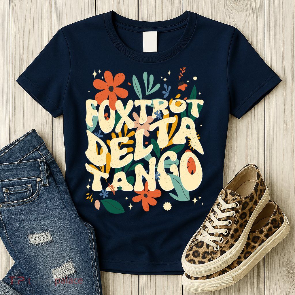 Retro VintageFlowers Vintage Foxtrot Delta Tango Women's T-Shirt