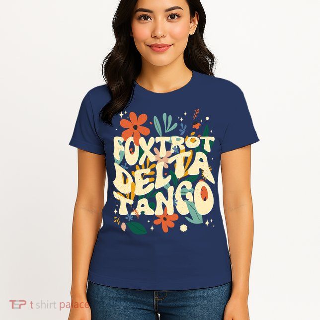 Retro VintageFlowers Vintage Foxtrot Delta Tango Women's T-Shirt