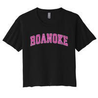 Roanoke Virginia Va Vintage Sports Design Design Women's Crop Top Tee