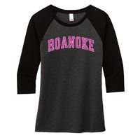 Roanoke Virginia Va Vintage Sports Design Design Women's Tri-Blend 3/4-Sleeve Raglan Shirt