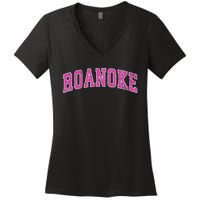 Roanoke Virginia Va Vintage Sports Design Design Women's V-Neck T-Shirt