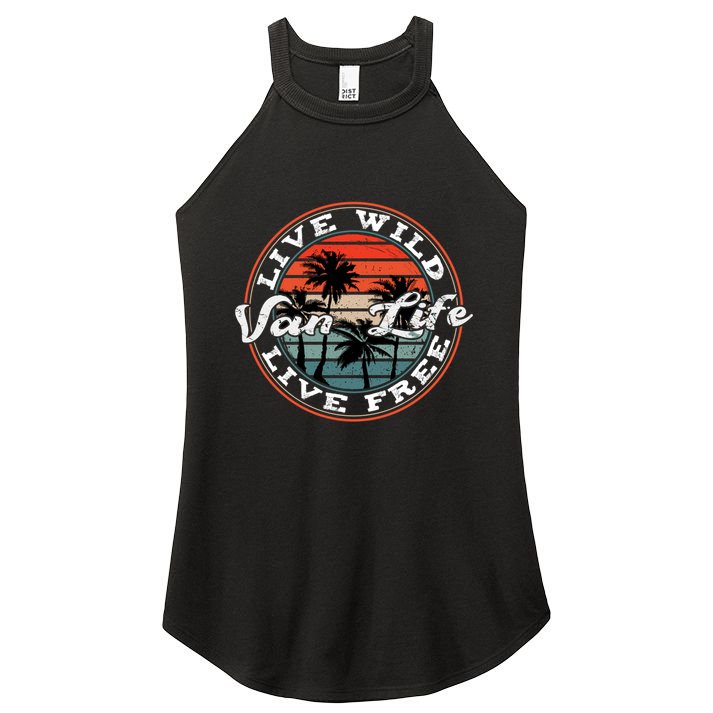 Retro Vintage Van Life Dwellers Vanlife Nomads Funny Gift Women's Perfect Tri Rocker Tank