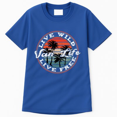 Retro Vintage Van Life Dwellers Vanlife Nomads Funny Gift Tall T-Shirt