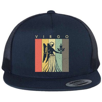 Retro Vintage Virgo Zodiac Great Gift Flat Bill Trucker Hat