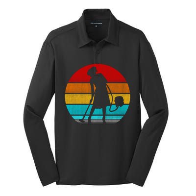 Retro Vintage Vacuum Cleaner Silk Touch Performance Long Sleeve Polo