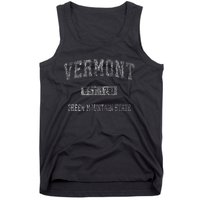 Retro Vermont Vintage Athletic Sports Design Tank Top