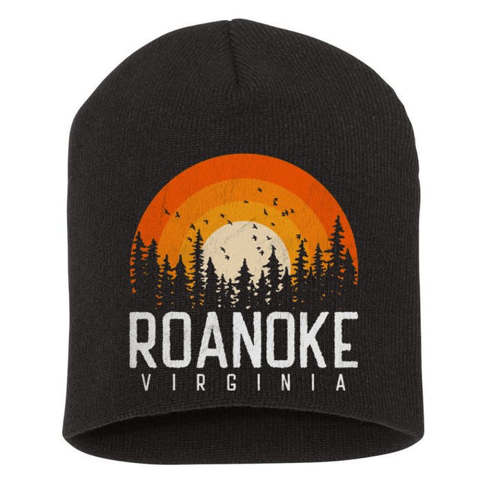 Roanoke Virginia Va Funny Gift Vintage 70s 80s 90s Retro Gift Cute Short Acrylic Beanie