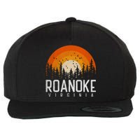 Roanoke Virginia Va Funny Gift Vintage 70s 80s 90s Retro Gift Cute Wool Snapback Cap