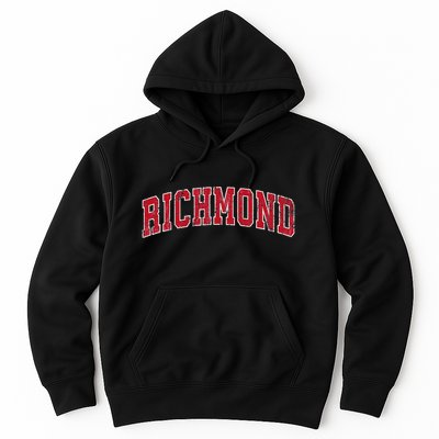 Richmond Virginia Va Vintage Sports Design Red Hoodie
