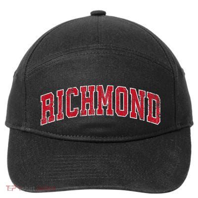 Richmond Virginia Va Vintage Sports Design Red 7-Panel Snapback Hat
