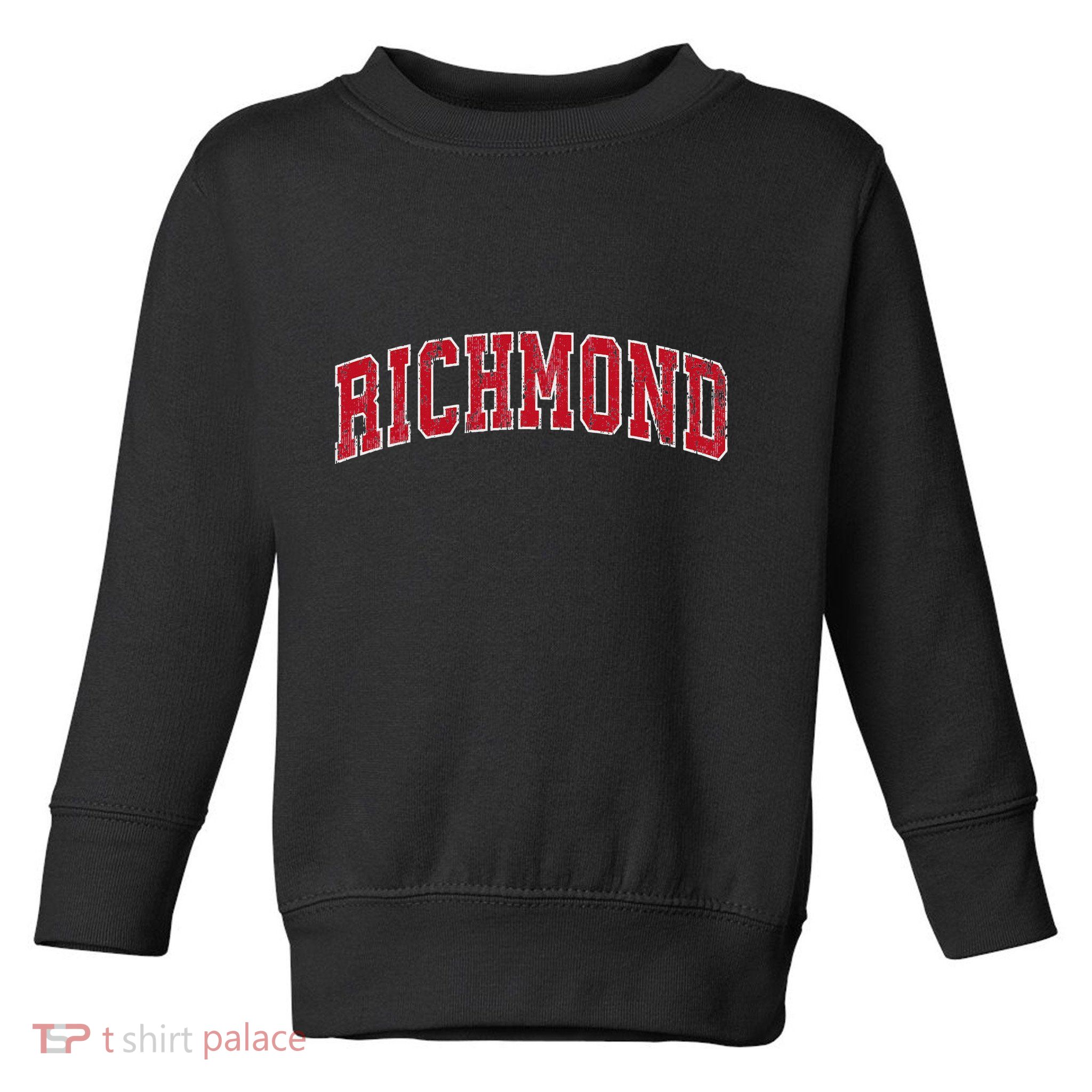 Richmond Virginia Va Vintage Sports Design Red Toddler Sweatshirt