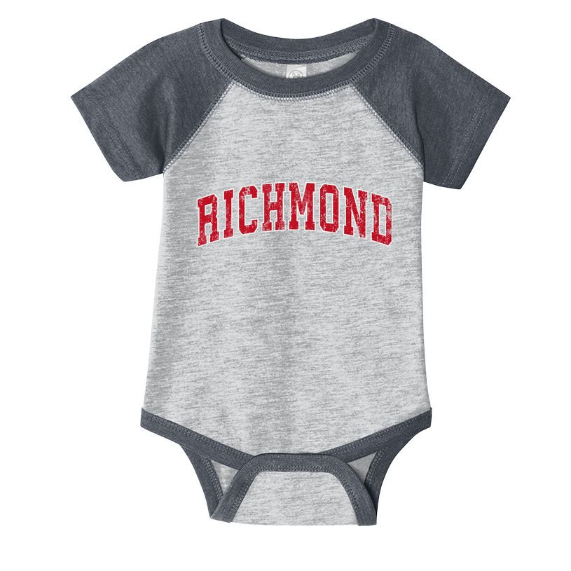 Richmond Virginia Va Vintage Sports Design Red Infant Baby Jersey Bodysuit
