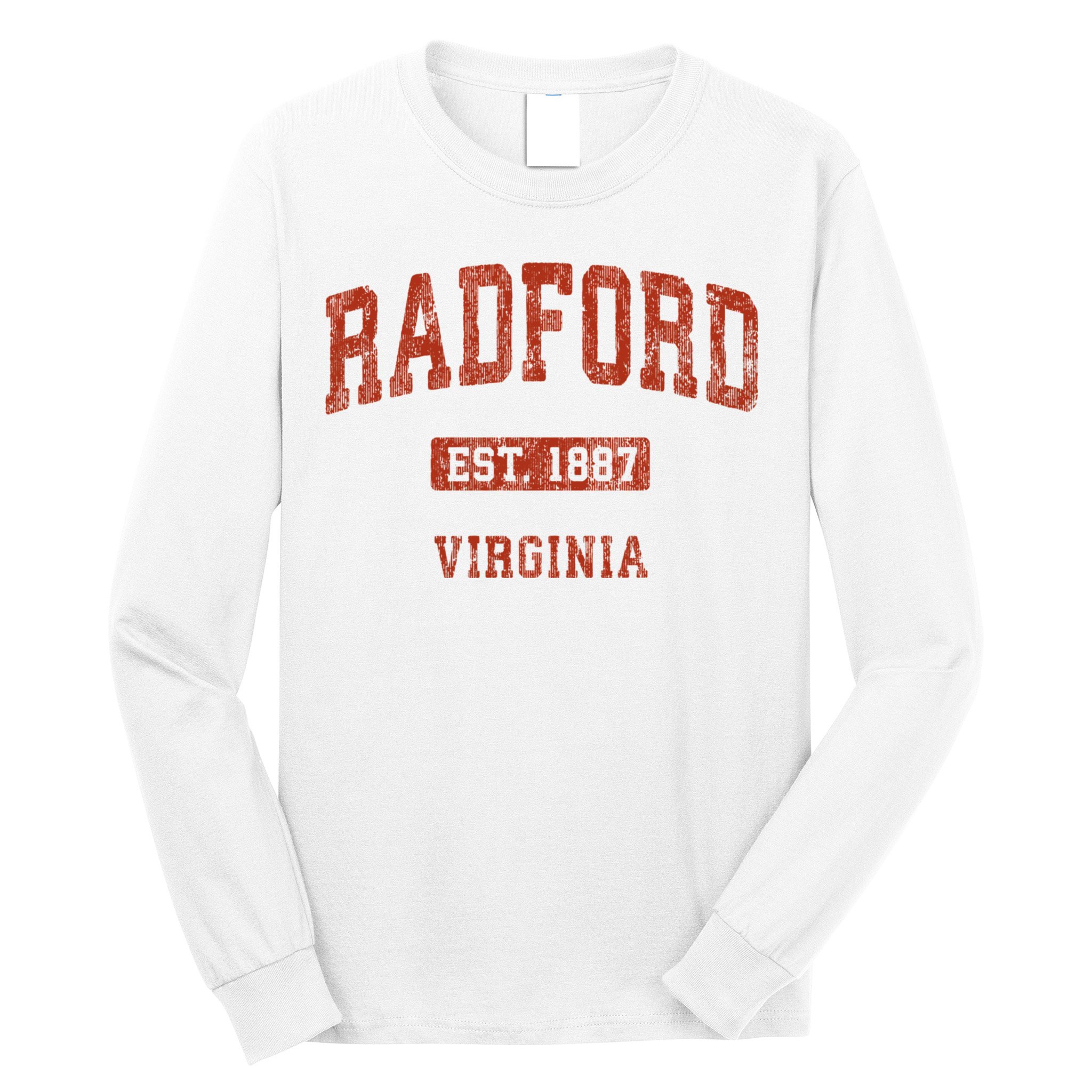Radford Virginia Va Vintage Athletic Sports Design Long Sleeve Shirt
