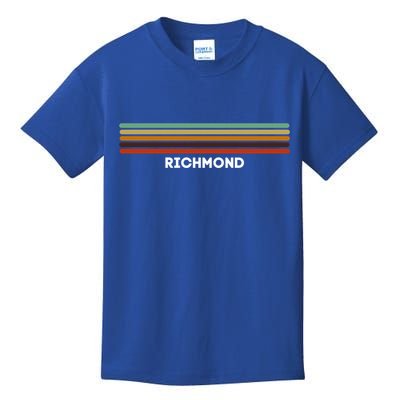 Richmond Virginia Va Us Cities Of America Retro Gift Kids T-Shirt