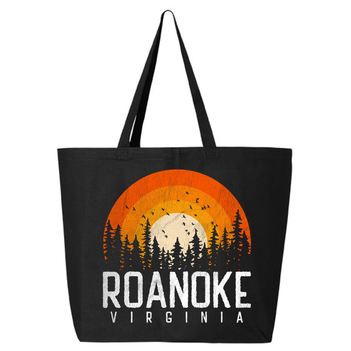 Roanoke Virginia Va Funny Gift Vintage 70s 80s 90s Retro Gift Cute Gift 25L Jumbo Tote