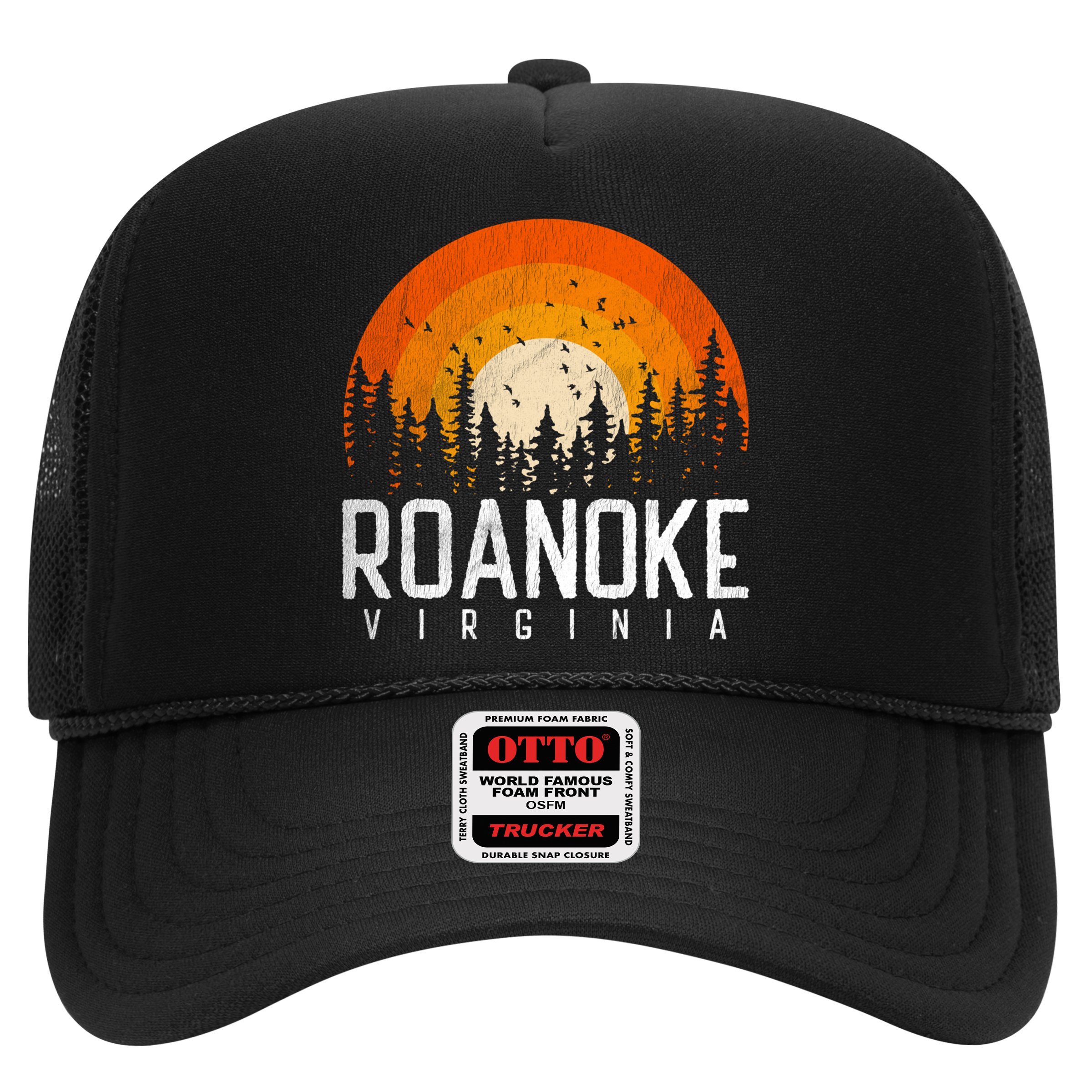 Roanoke Virginia Va Funny Gift Vintage 70s 80s 90s Retro Gift Cute Gift Hat