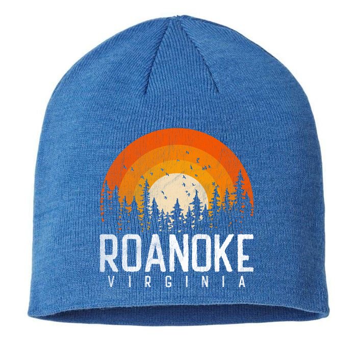 Roanoke Virginia Va Funny Gift Vintage 70s 80s 90s Retro Gift Cute Gift Sustainable Beanie