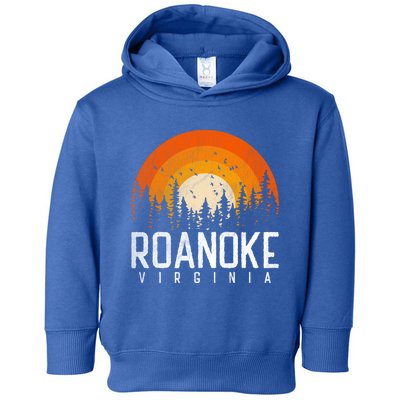 Roanoke Virginia Va Funny Gift Vintage 70s 80s 90s Retro Gift Cute Gift Toddler Hoodie