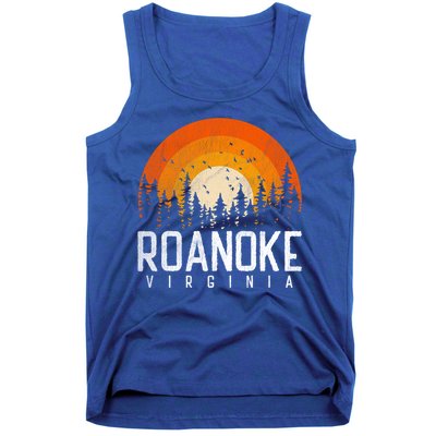 Roanoke Virginia Va Funny Gift Vintage 70s 80s 90s Retro Gift Cute Gift Tank Top