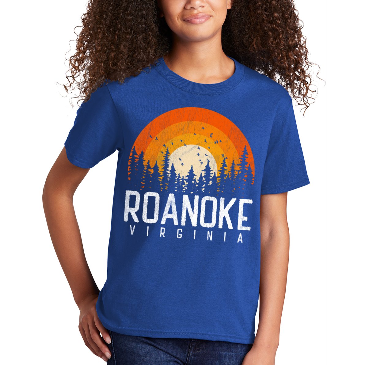 Roanoke Virginia Va Funny Gift Vintage 70s 80s 90s Retro Gift Cute Gift Kids T-Shirt