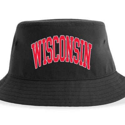 Retro Vintage Wisconsin State Distressed Souvenir Sustainable Bucket Hat