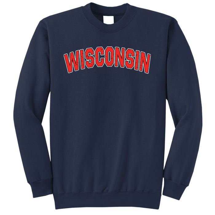 Retro Vintage Wisconsin State Wisconsin Varsity Sweatshirt