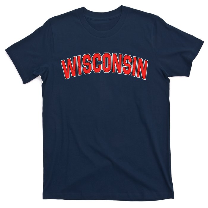 Retro Vintage Wisconsin State Wisconsin Varsity T-Shirt