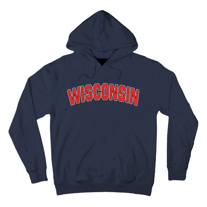 Retro Vintage Wisconsin State Wisconsin Varsity Tall Hoodie