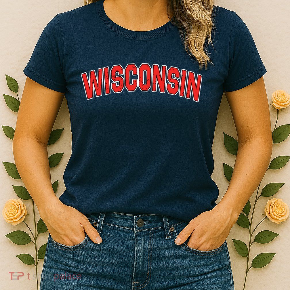 Retro Vintage Wisconsin State Wisconsin Varsity Womens T-Shirt