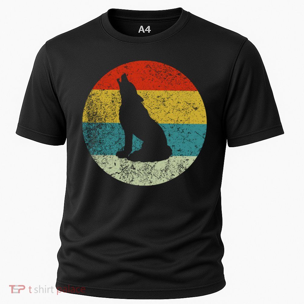 Retro Vintage Wolf Dog Performance Shirt