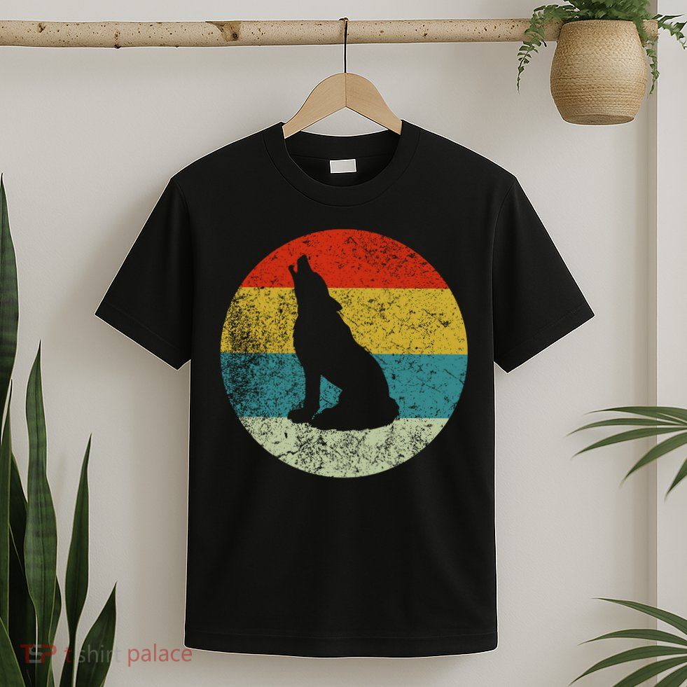 Retro Vintage Wolf Dog T-Shirt