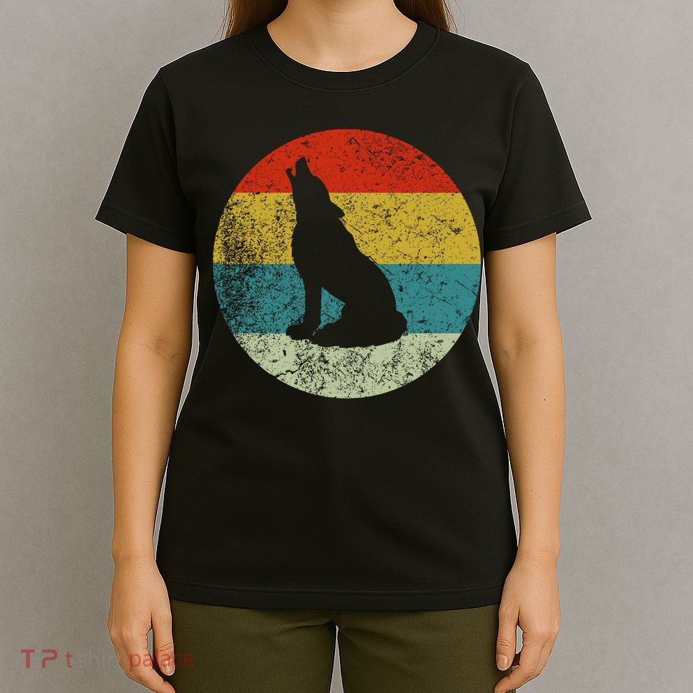 Retro Vintage Wolf Dog T-Shirt