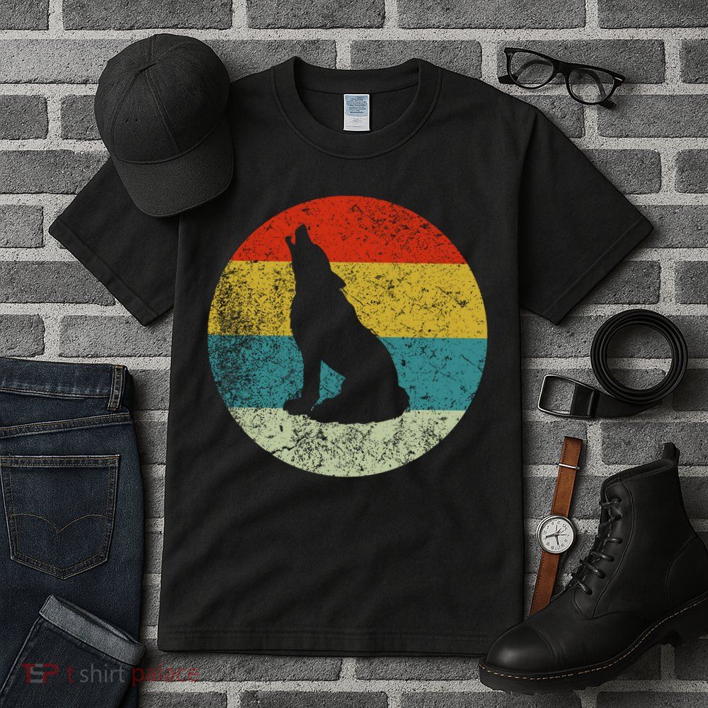 Retro Vintage Wolf Dog Tall T-Shirt