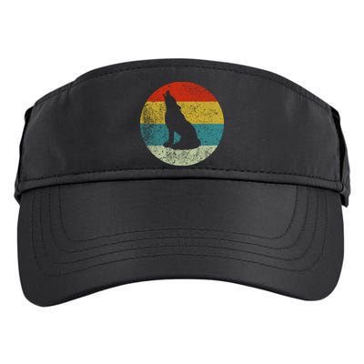 Retro Vintage Wolf Dog Adult Drive Performance Visor