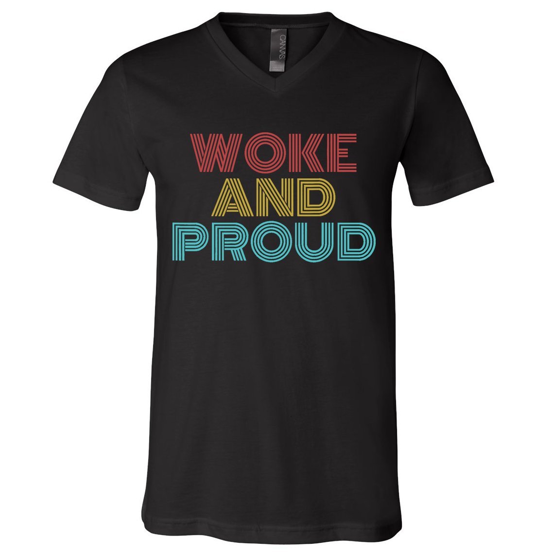 Retro Vintage Woke And Proud V-Neck T-Shirt