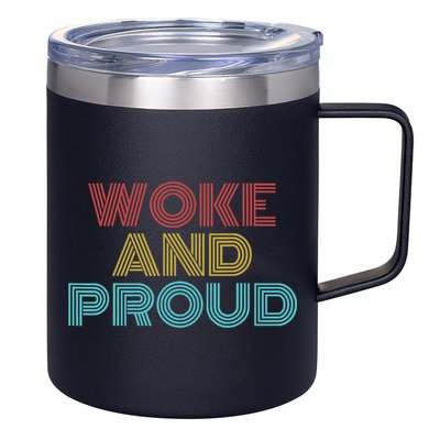 Retro Vintage Woke And Proud 12oz Stainless Steel Coffee Mug