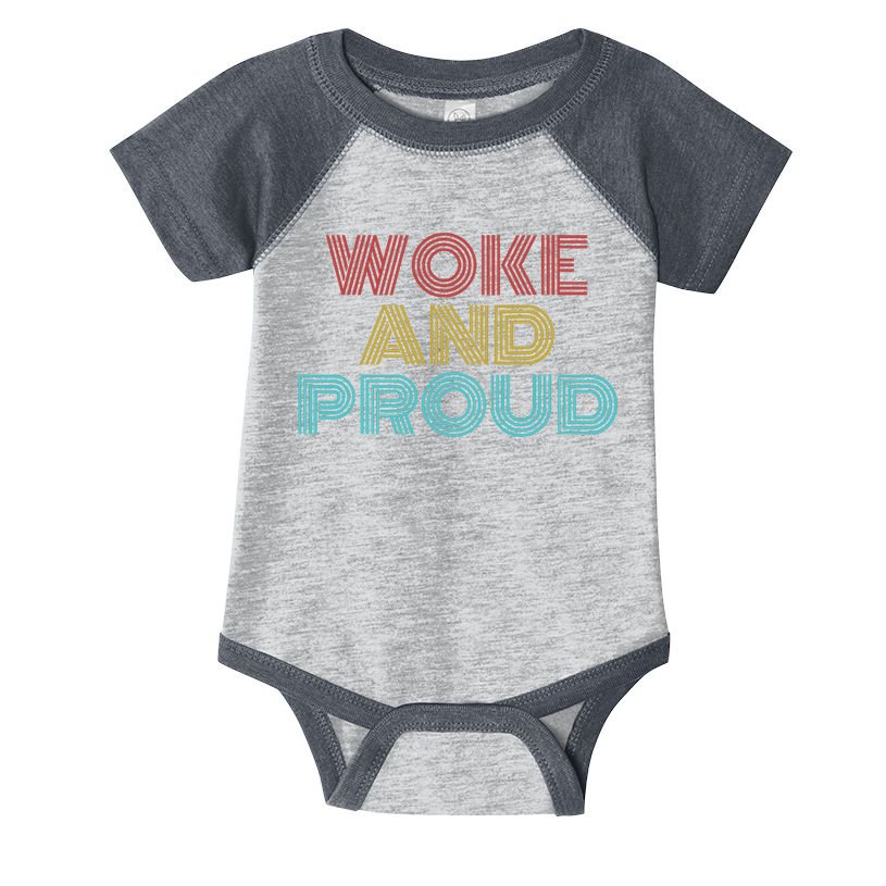 Retro Vintage Woke And Proud Infant Baby Jersey Bodysuit