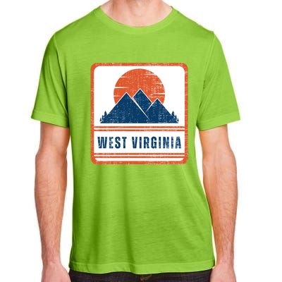 Retro Vintage West Virginia USA Mountain Gift For Men Adult ChromaSoft Performance T-Shirt