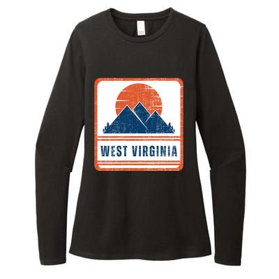 Retro Vintage West Virginia USA Mountain Gift For Men Womens CVC Long Sleeve Shirt