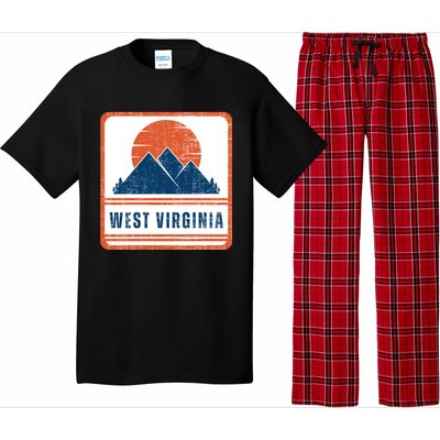 Retro Vintage West Virginia USA Mountain Gift For Men Pajama Set