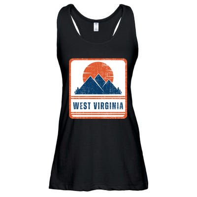 Retro Vintage West Virginia USA Mountain Gift For Men Ladies Essential Flowy Tank