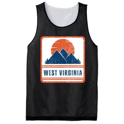 Retro Vintage West Virginia USA Mountain Gift For Men Mesh Reversible Basketball Jersey Tank