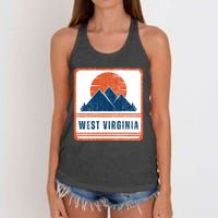 Retro Vintage West Virginia USA Mountain Gift For Men Women's Knotted Racerback Tank