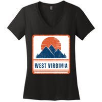 Retro Vintage West Virginia USA Mountain Gift For Men Women's V-Neck T-Shirt